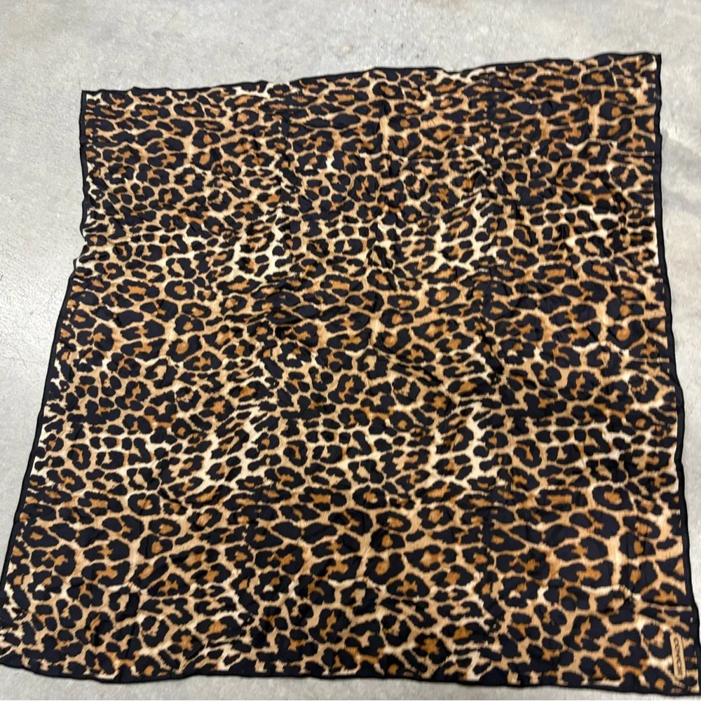 COACH silk cheetah animal print square scarf - Picture 3 of 5